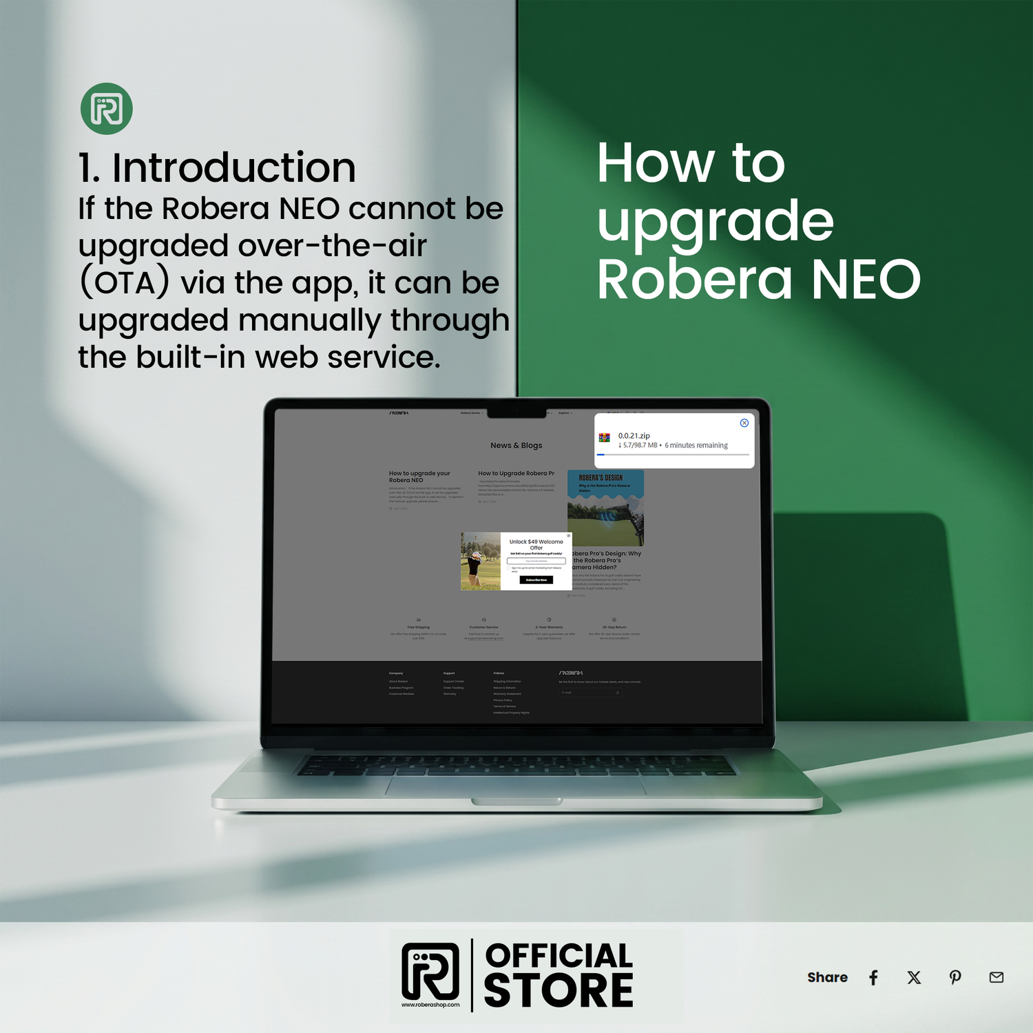 How to upgrade your Robera NEO