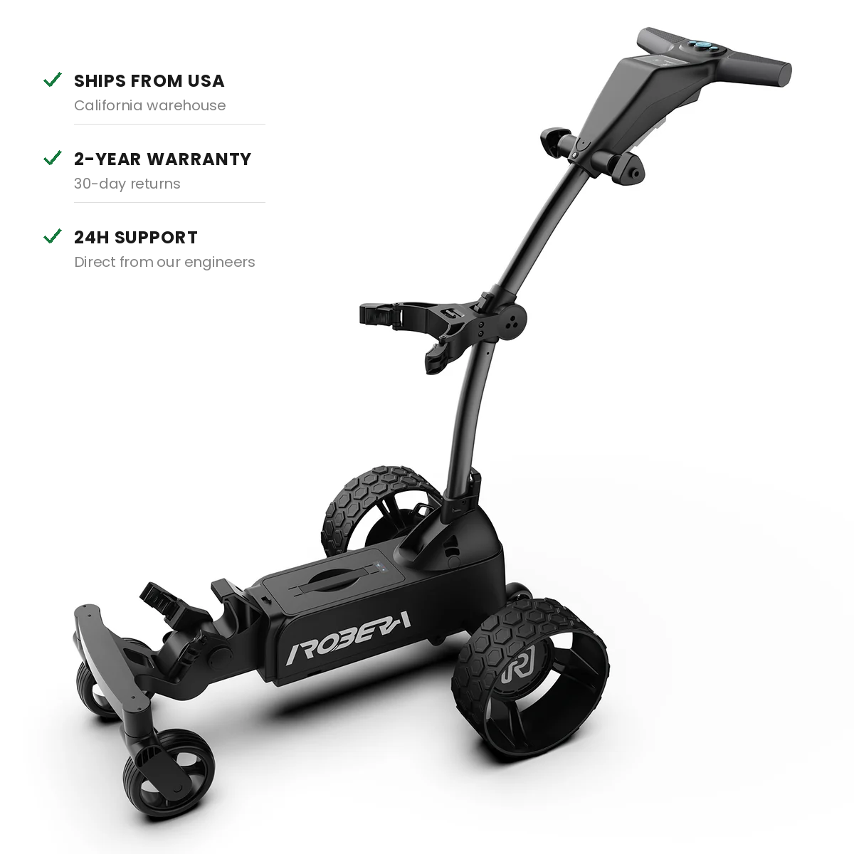 Robera Pro —AI Electric Golf Caddy with Vision Follow, Hands-Free for Walking Golfers