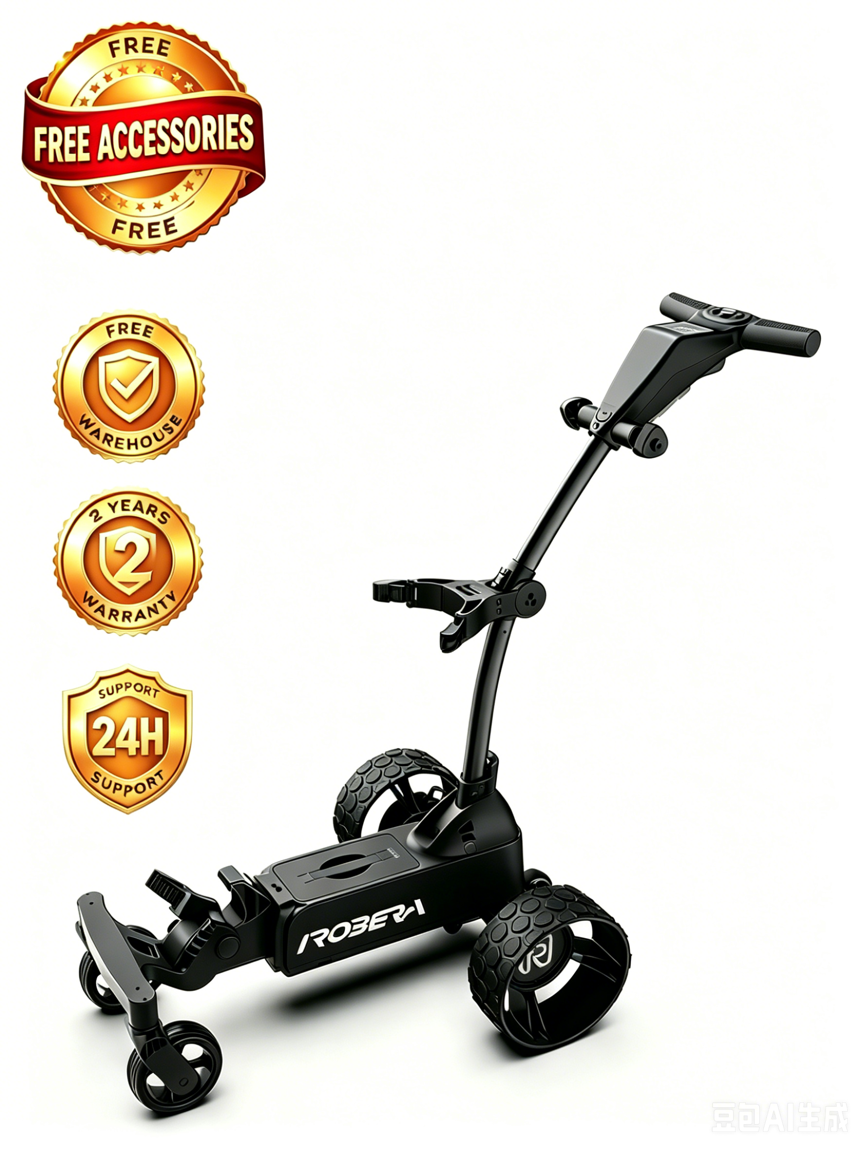 Robera Pro AI golf caddy with free accessories and 24-hour shipping offer us warehouse 2 year warranty